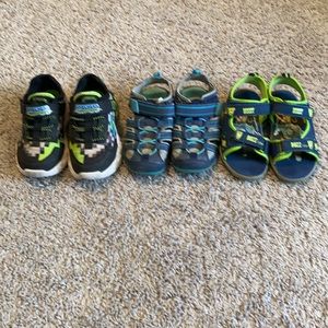 Toddler boys Velcro sandals & Skechers sneakers